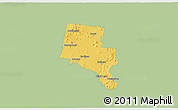 Savanna Style 3D Map of Ballarat, single color outside