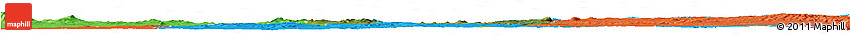Satellite Horizon Map of Ballarat, political outside