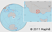 Gray Location Map of Ballarat