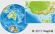 Physical Location Map of Ballarat