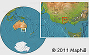 Satellite Location Map of Ballarat