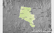 Physical Map of Ballarat, darken, desaturated