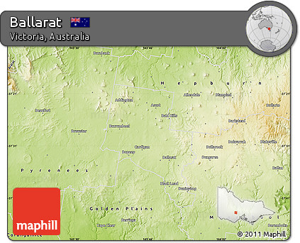 Physical Map of Ballarat
