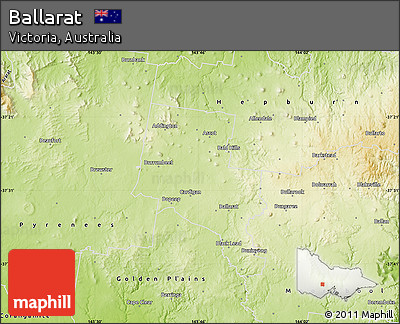 Physical Map of Ballarat