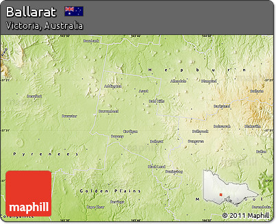Physical Map of Ballarat