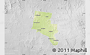Physical Map of Ballarat, lighten, desaturated