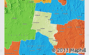 Physical Map of Ballarat, political outside