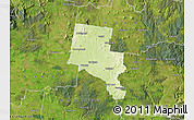 Physical Map of Ballarat, satellite outside