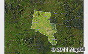 Satellite Map of Ballarat, darken