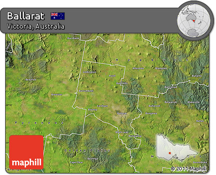 Satellite Map of Ballarat