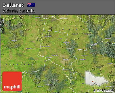 Satellite Map of Ballarat