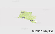 Physical Panoramic Map of Ballarat, cropped outside
