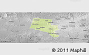 Physical Panoramic Map of Ballarat, desaturated