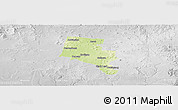 Physical Panoramic Map of Ballarat, lighten, desaturated