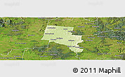 Physical Panoramic Map of Ballarat, satellite outside
