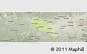 Physical Panoramic Map of Ballarat, semi-desaturated