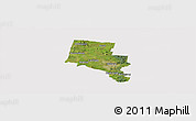 Satellite Panoramic Map of Ballarat, cropped outside