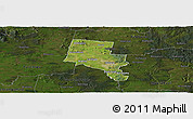 Satellite Panoramic Map of Ballarat, darken