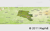 Satellite Panoramic Map of Ballarat, physical outside
