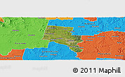 Satellite Panoramic Map of Ballarat, political outside