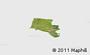 Satellite Panoramic Map of Ballarat, single color outside