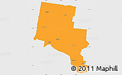 Political Simple Map of Ballarat, single color outside