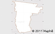 Classic Style Simple Map of Darebin, cropped outside
