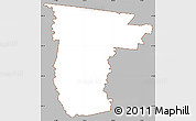 Gray Simple Map of Darebin, cropped outside