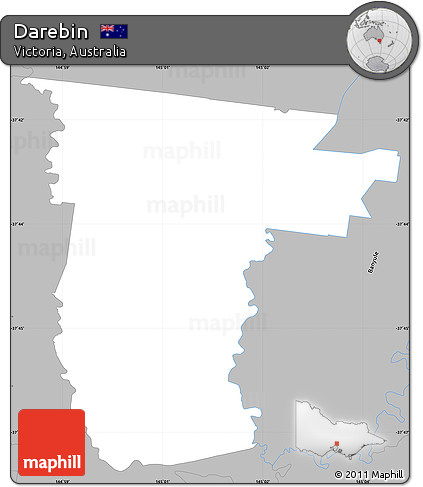 Gray Simple Map of Darebin