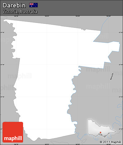 Gray Simple Map of Darebin