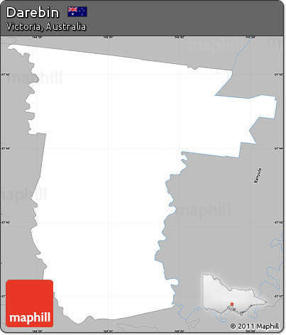 Gray Simple Map of Darebin