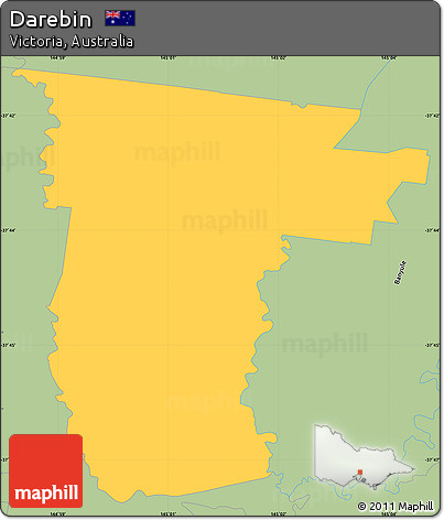 Savanna Style Simple Map of Darebin