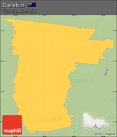 Savanna Style Simple Map of Darebin