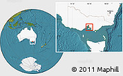 Satellite Location Map of Frankston, highlighted country