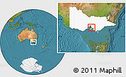Satellite Location Map of Frankston, highlighted parent region