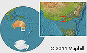 Satellite Location Map of Frankston