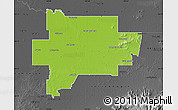 Physical Map of Greater Shepparton, darken, desaturated