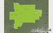Physical Map of Greater Shepparton, darken, semi-desaturated