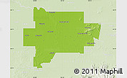 Physical Map of Greater Shepparton, lighten