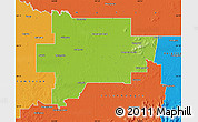 Physical Map of Greater Shepparton, political outside