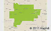 Physical Map of Greater Shepparton, shaded relief outside