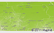 Physical Panoramic Map of Loddon