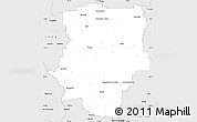 Silver Style Simple Map of Loddon