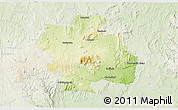 Physical 3D Map of Macedon Ranges, lighten