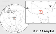 Blank Location Map of Melbourne