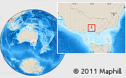 Shaded Relief Location Map of Melbourne