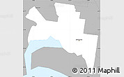 Gray Simple Map of Melbourne