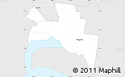 Silver Style Simple Map of Melbourne