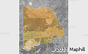 Satellite Map of Mildura, desaturated