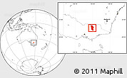 Blank Location Map of Wangaratta